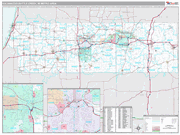 Kalamazoo-Portage Wall Map Premium Style